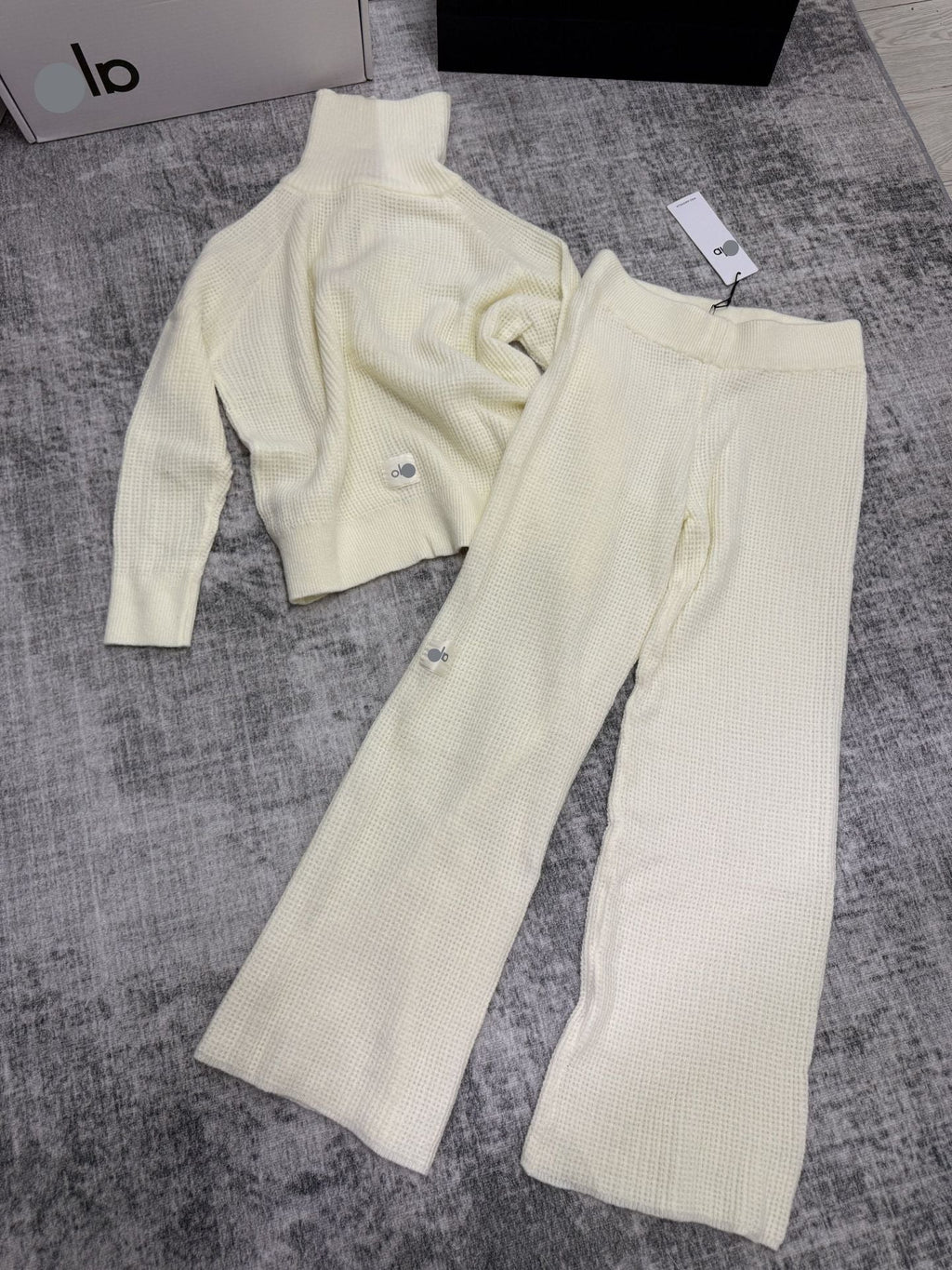 Pantalones de estar por casa de punto gofre