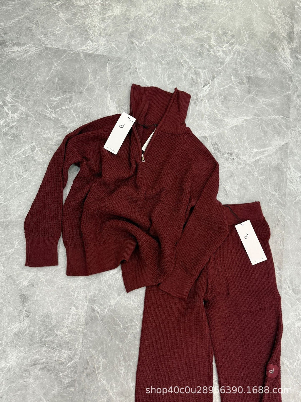 Sudadera con capucha de punto gofre