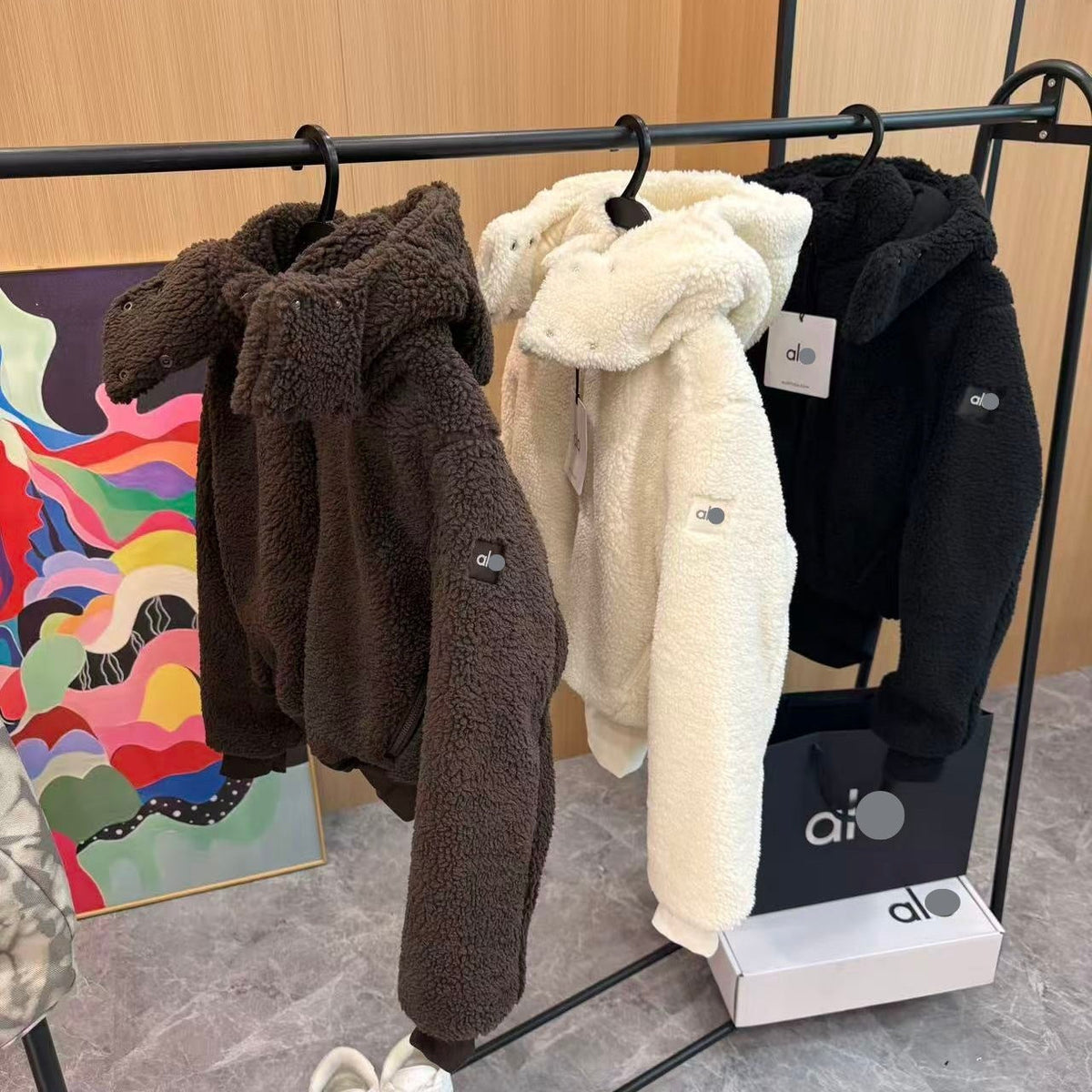 Sudadera con capucha de forro polar afelpado