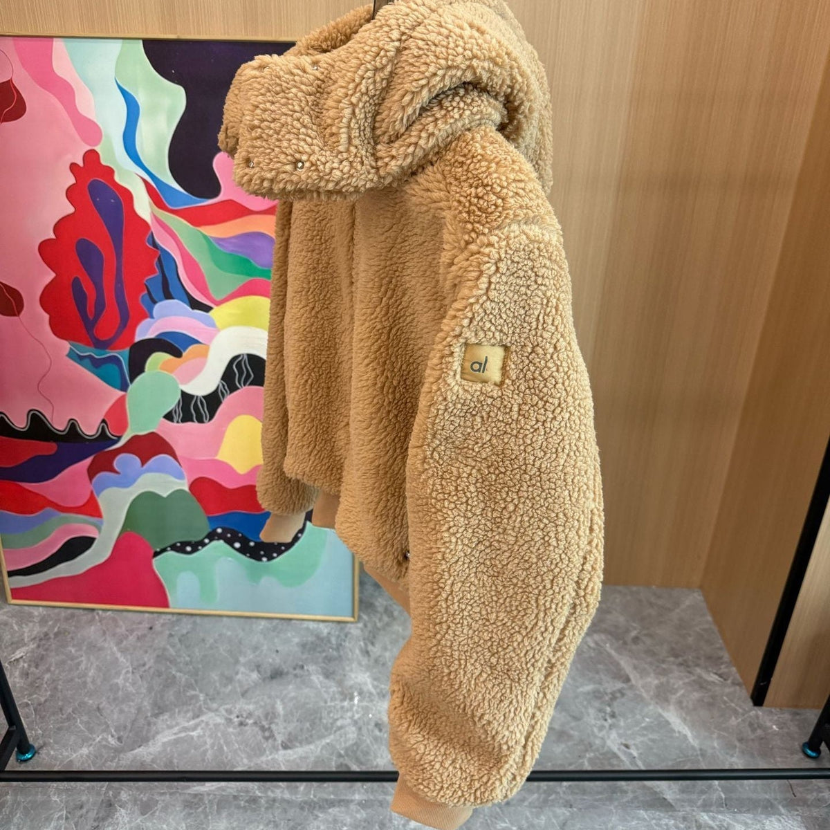 Sudadera con capucha de forro polar afelpado