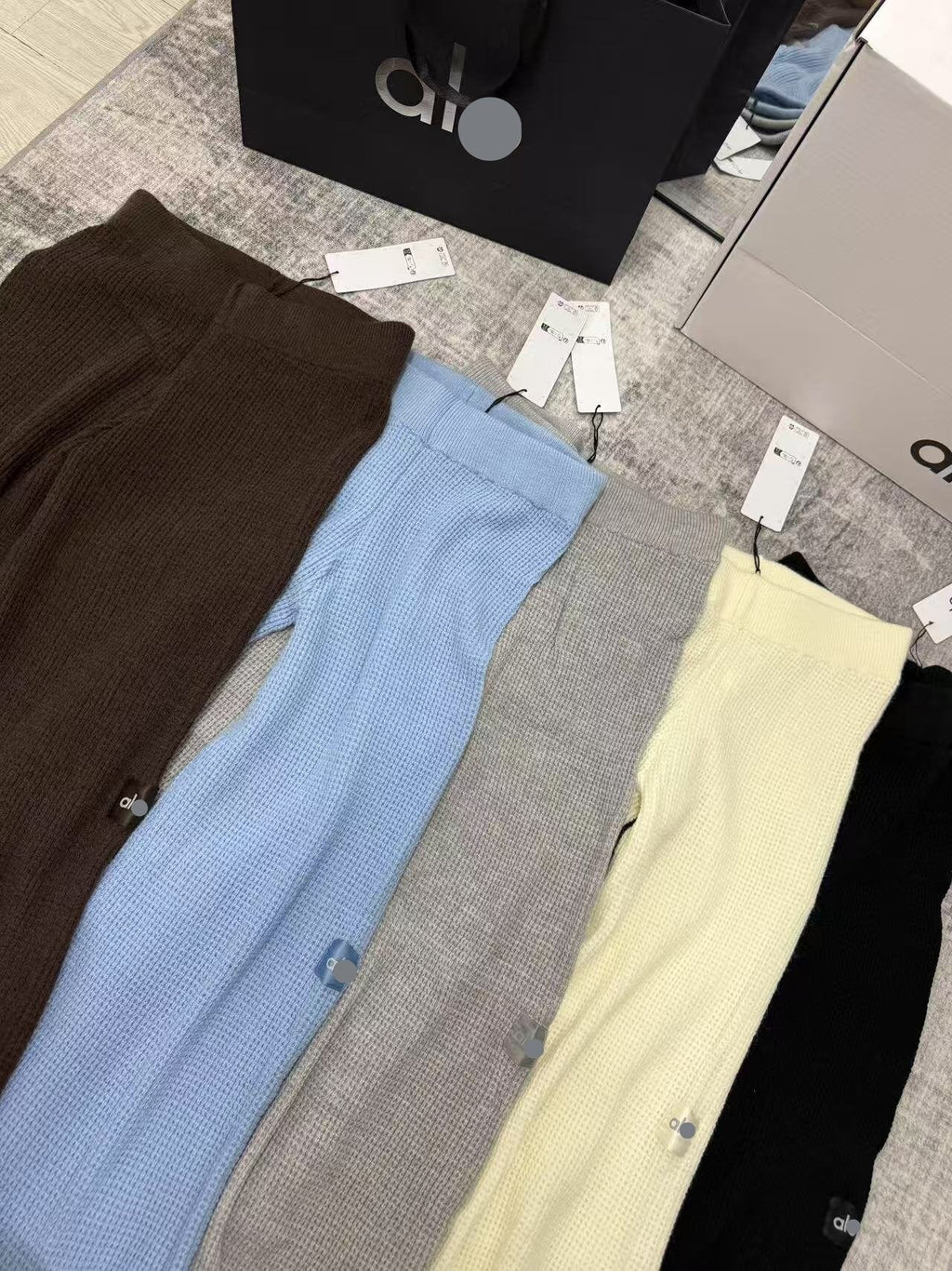 Pantalones de estar por casa de punto gofre