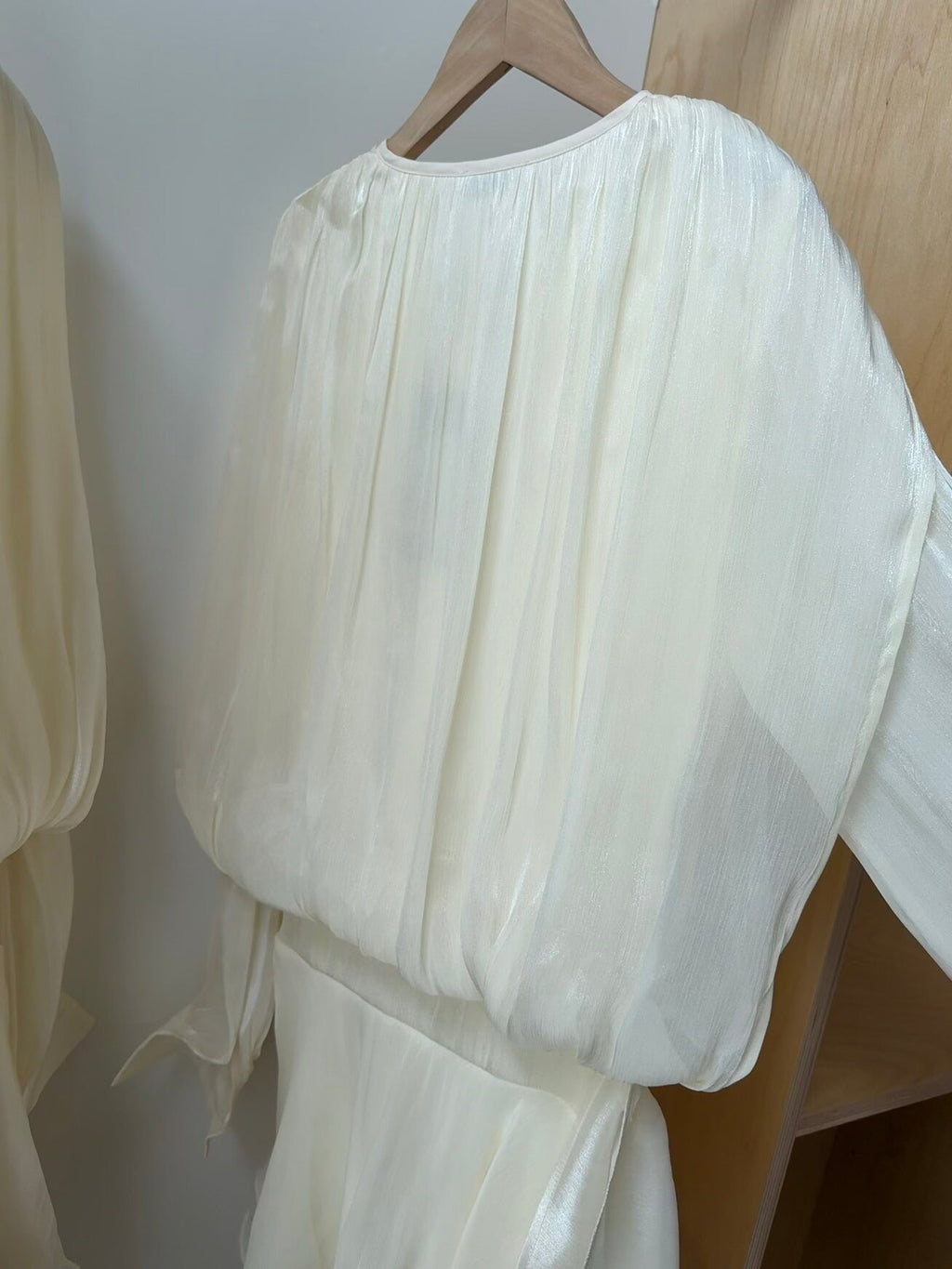 Sheer Glow Tie-Neck Mini Dress - Avenor