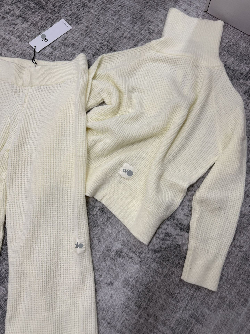 Pantalones de estar por casa de punto gofre