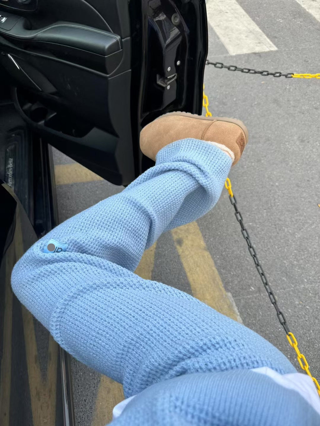 Pantalones de estar por casa de punto gofre