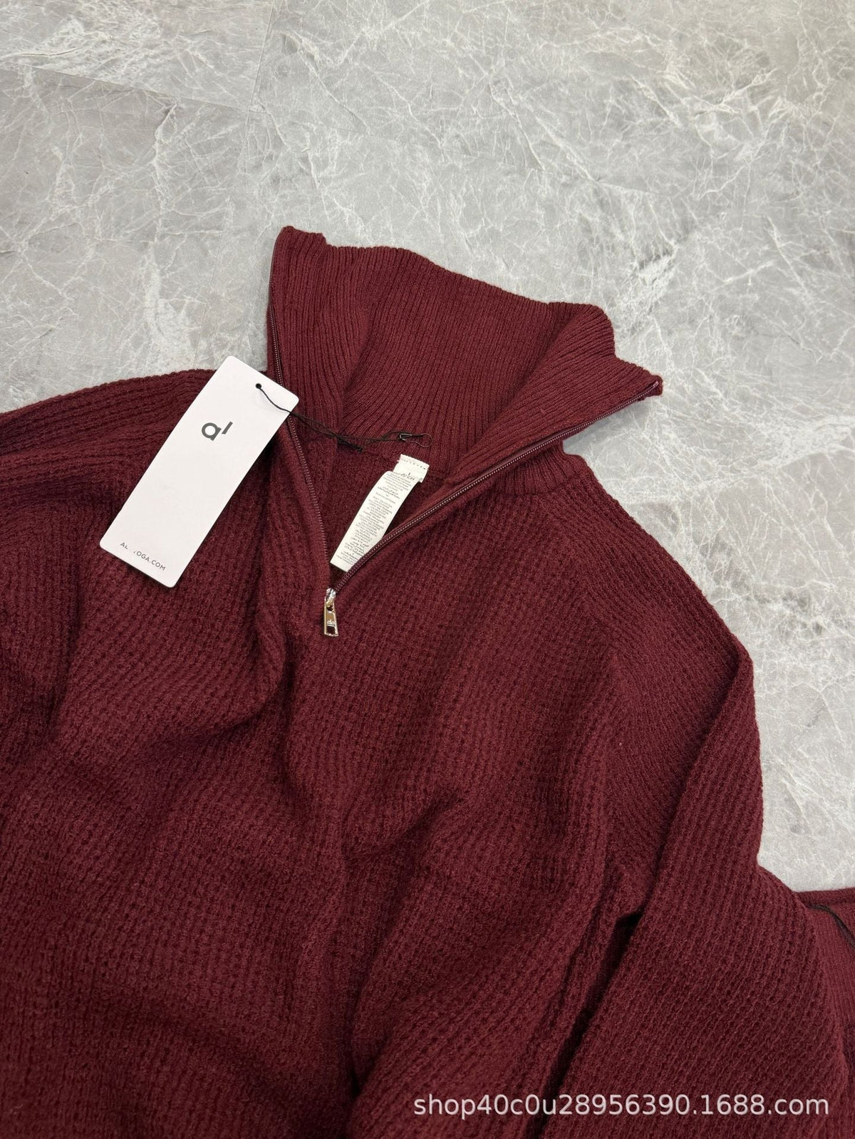 Sudadera con capucha de punto gofre