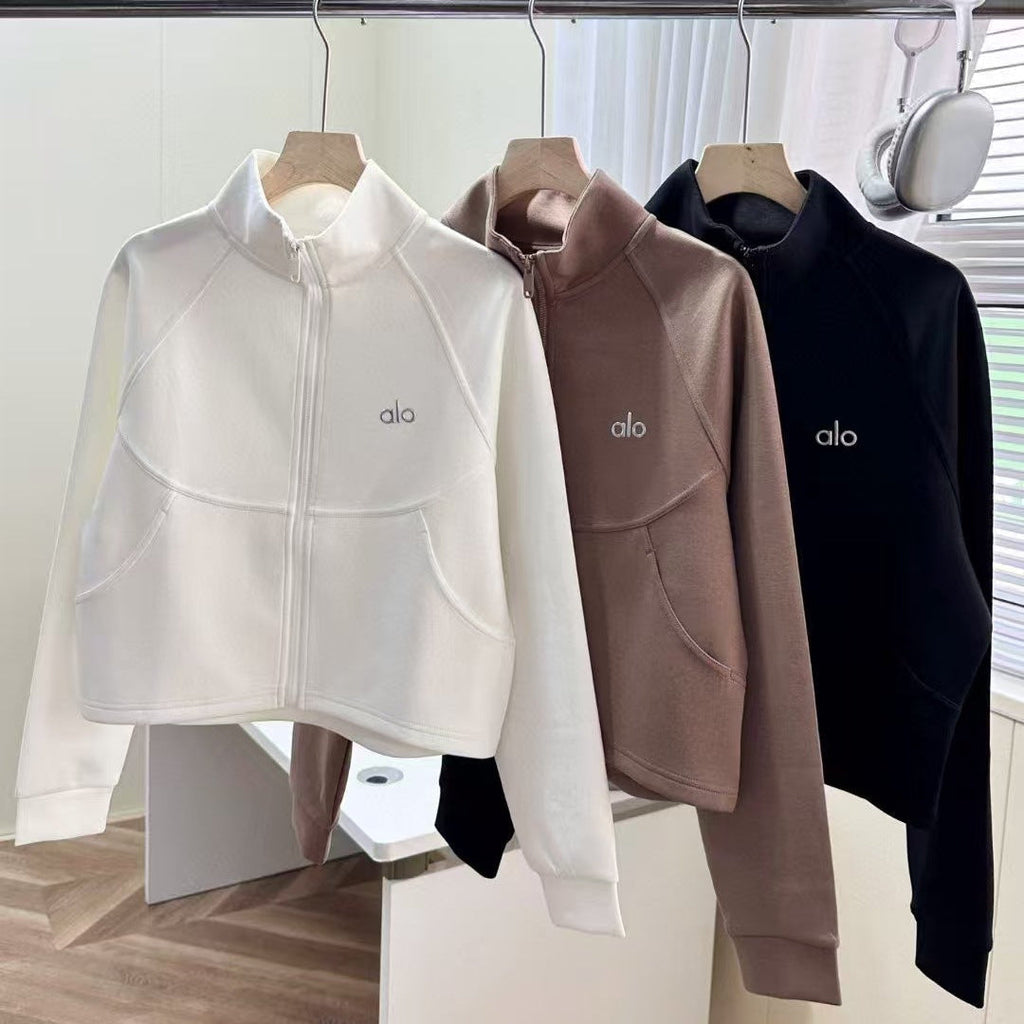 Chaqueta de cuello alto con cremallera