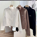 Chaqueta de cuello alto con cremallera