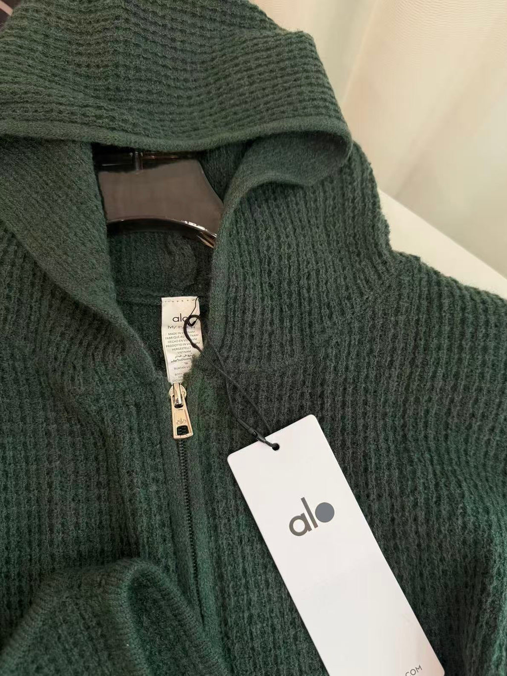 Sudadera con capucha de punto gofre