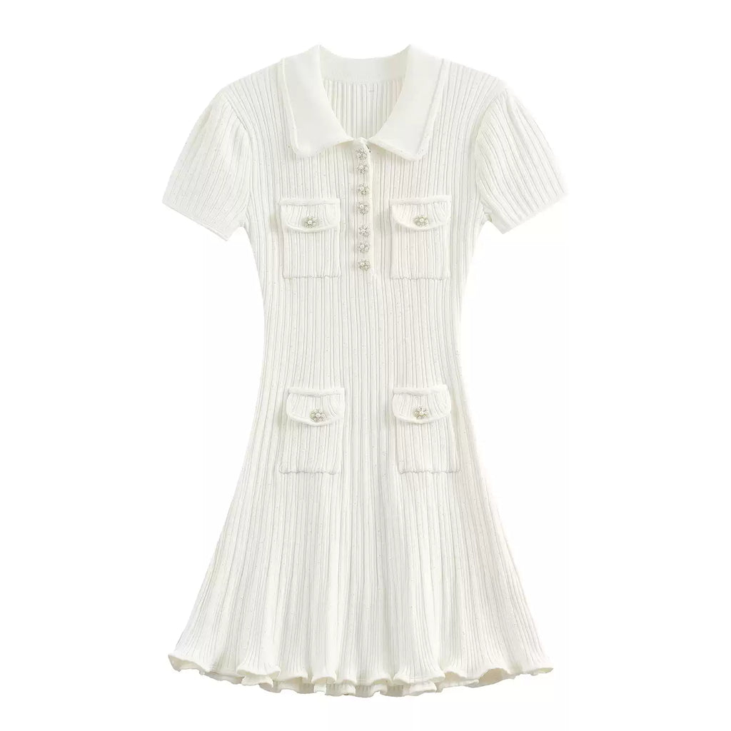 Ribbed Knit Mini Dress - Avenor