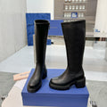 Botas altas de cuero para mujer