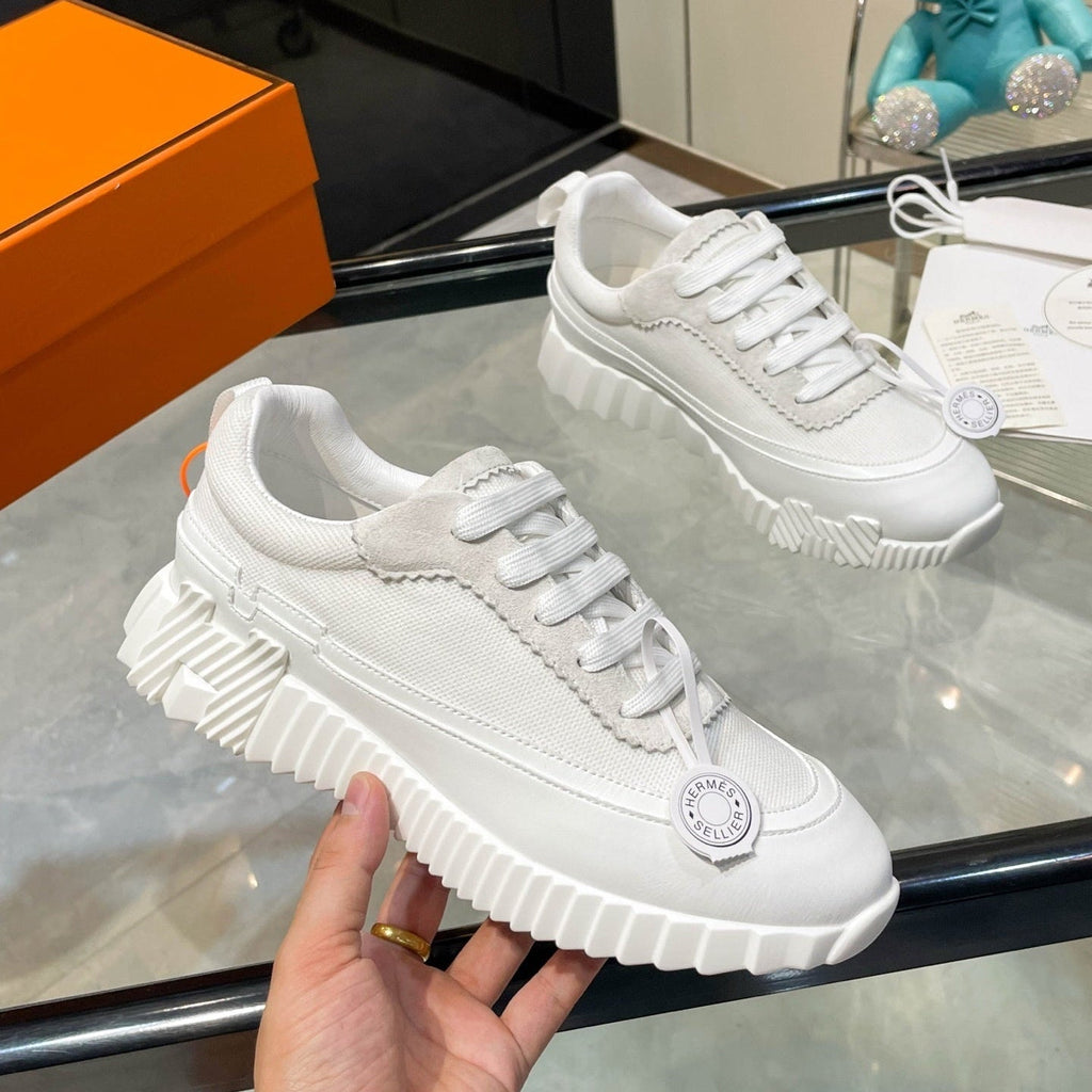 Zapatillas de cuero a rayas H