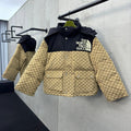 Chaqueta de plumas color block