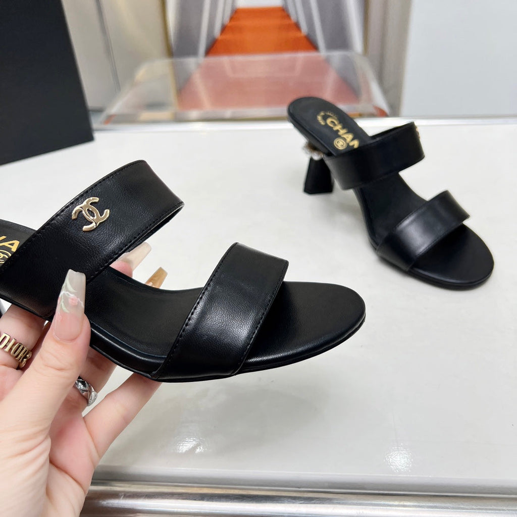 Sandalias retro de punta redonda