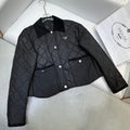 Chaqueta de algodón con cuello de terciopelo