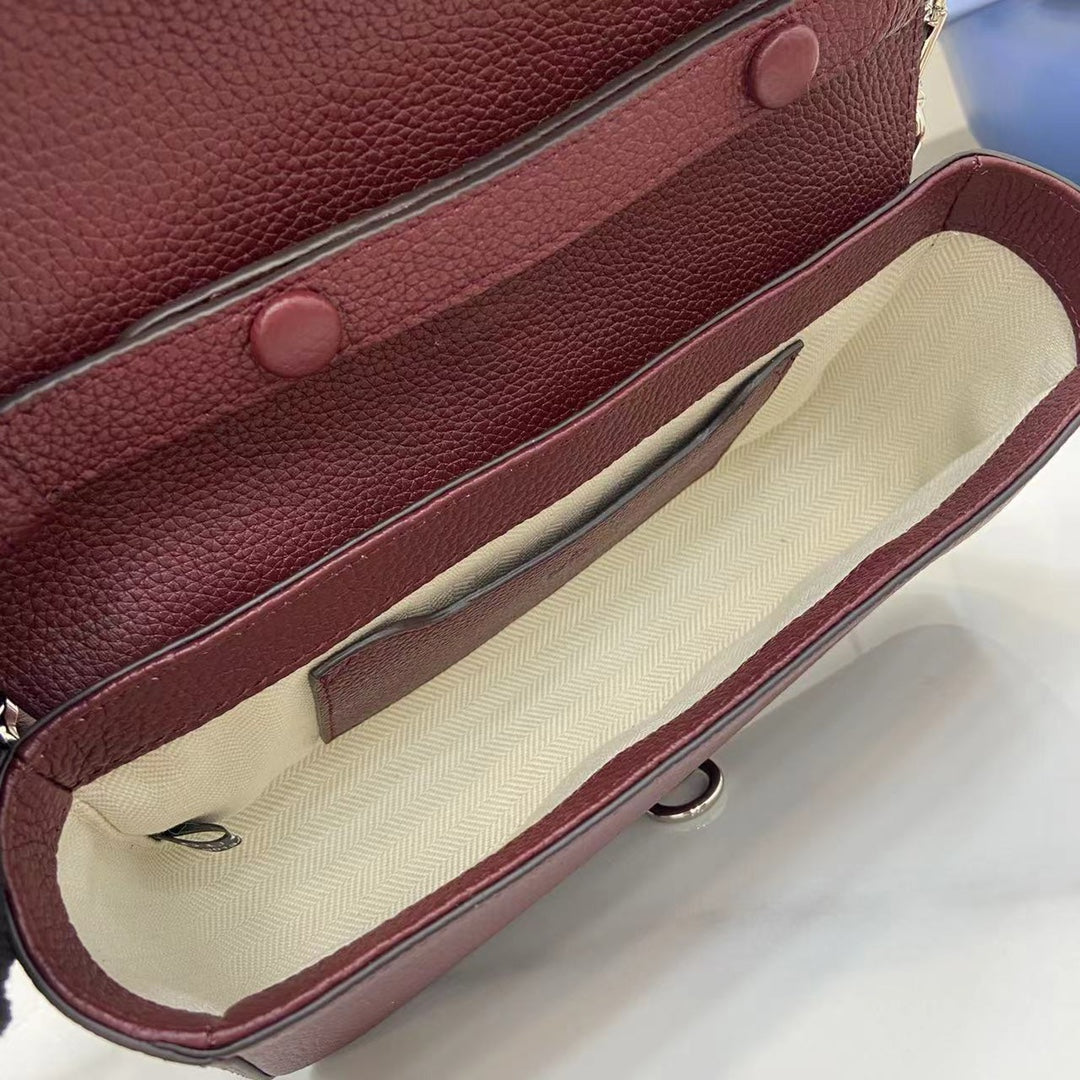 Bolso bandolera Ancora de piel roja