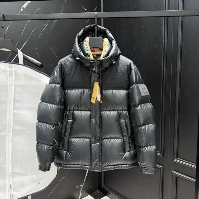 Chaqueta acolchada de plumón negra