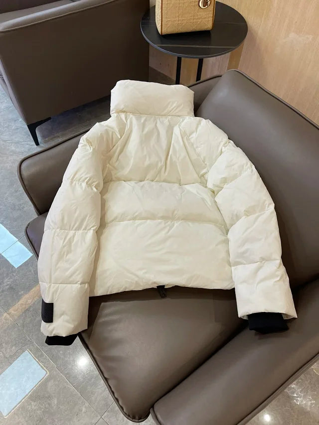 Chaqueta acolchada con cuello de cuadros