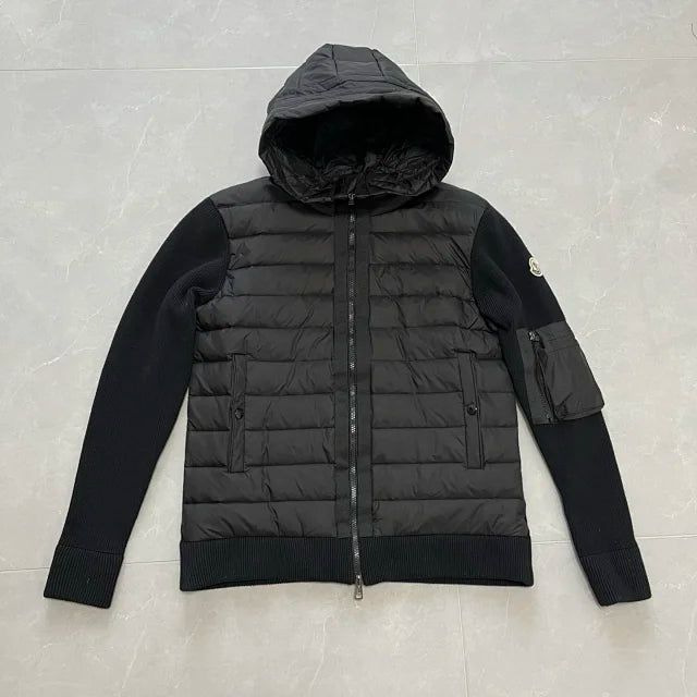 Sudadera híbrida de punto con capucha