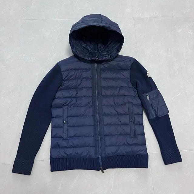 Sudadera híbrida de punto con capucha