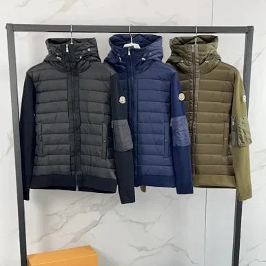 Sudadera híbrida de punto con capucha