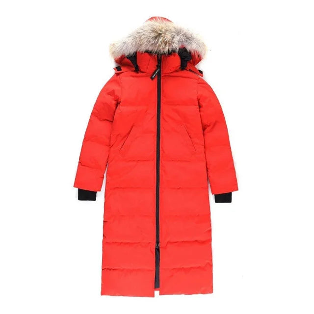 Parka larga de plumón