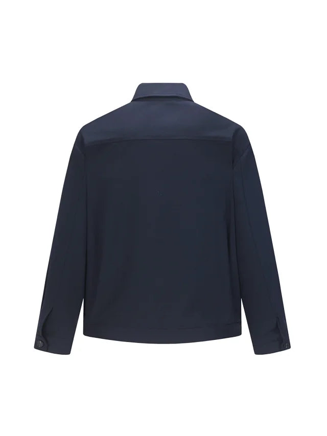 Chaqueta azul marino con cremallera