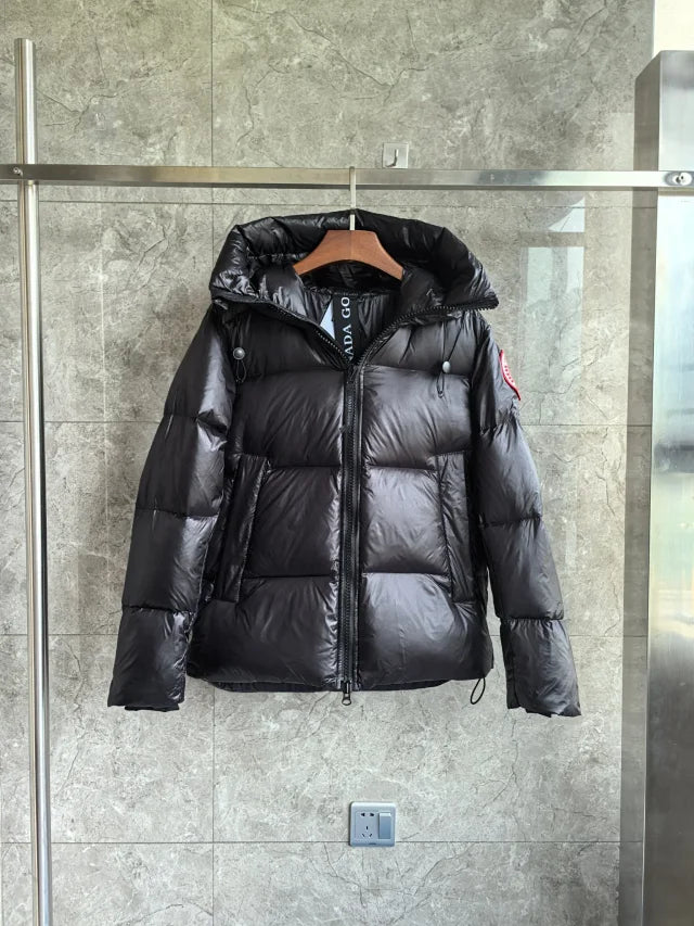 Chaqueta de plumas brillante