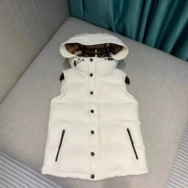 Chaleco con capucha para mujer