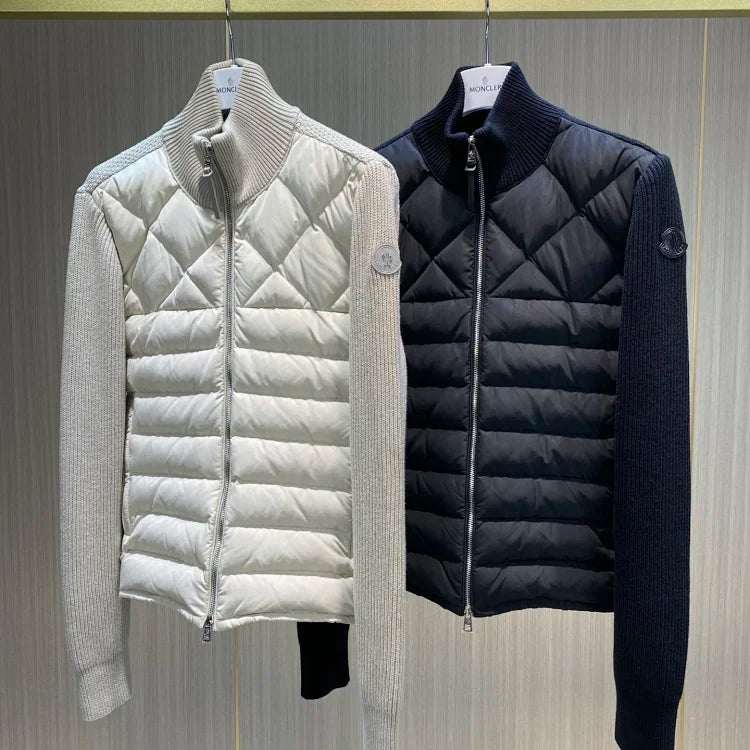Chaqueta híbrida de plumón de punto