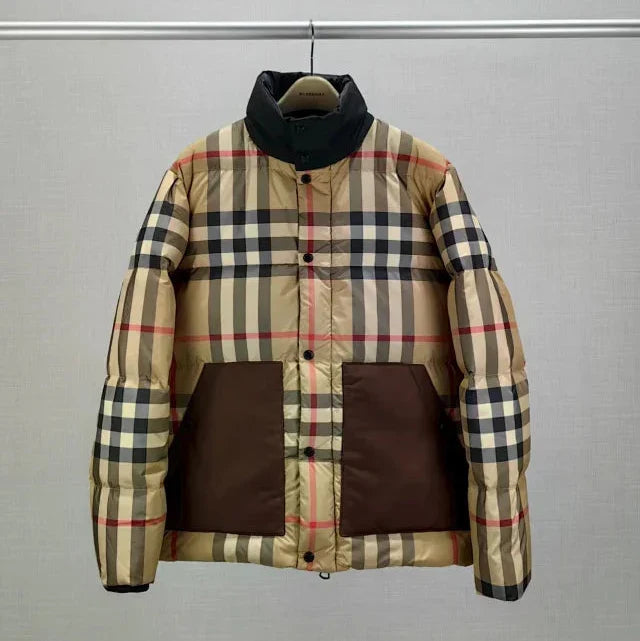 Chaqueta de plumas a cuadros