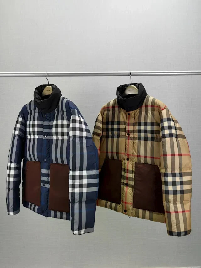 Chaqueta de plumas a cuadros