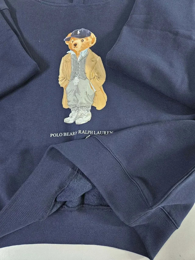 Sudadera clásica con capucha de oso de la marina