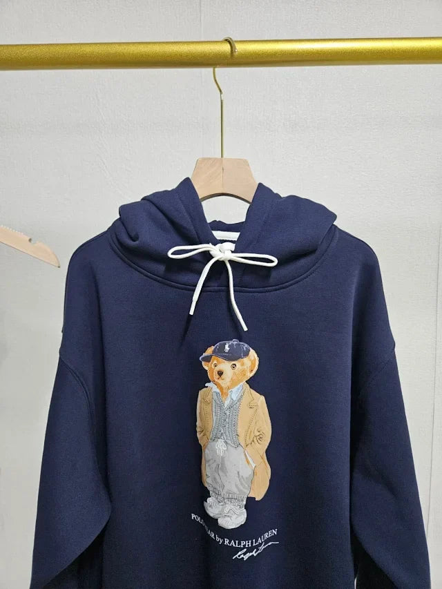 Sudadera clásica con capucha de oso de la marina