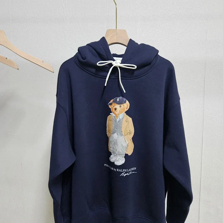 Sudadera clásica con capucha de oso de la marina