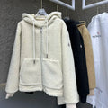 Chaqueta con capucha y cremallera de forro polar Teddy