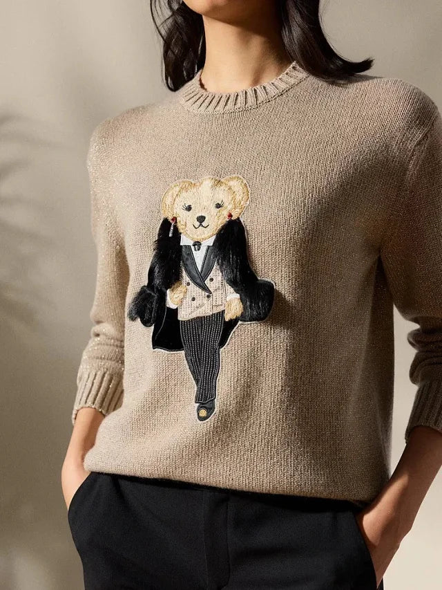 Suéter de punto Tuxedo Bear