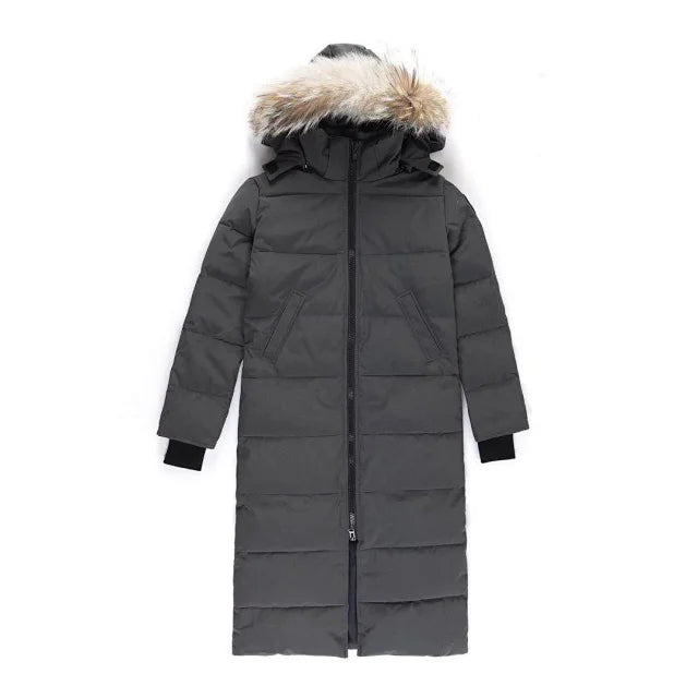 Parka larga de plumón