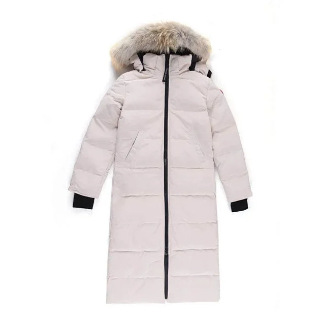Parka larga de plumón