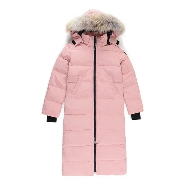 Parka larga de plumón