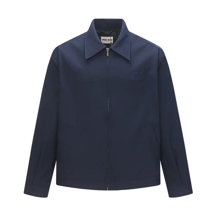 Chaqueta azul marino con cremallera