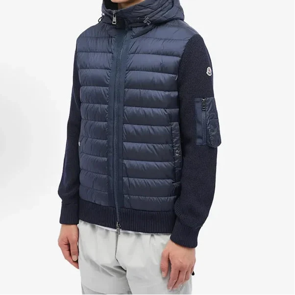 Sudadera híbrida de punto con capucha