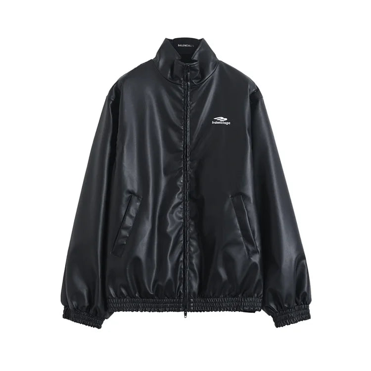 Chaqueta bomber de cuero mate